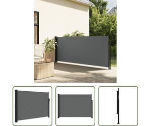 The Living Store Store latéral extensible Anthracite 140x500 cm