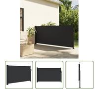The Living Store Store latéral extensible noir 120x500 cm