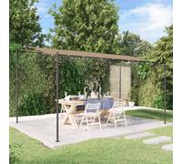 The Living Store Store Taupe 4x3 m 180 g/m² tissu et acier