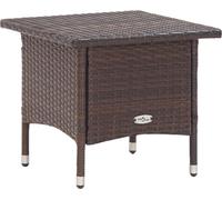 The Living Store Table à thé Marron 50 x 50 x 47 cm Poly Rattan