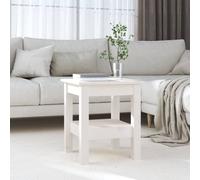 The Living Store Table basse blanche 35x35x40 cm pin massif