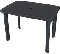 The Living Store Table de jardin gris anthracite 101 x 68 x 72 cm plastique