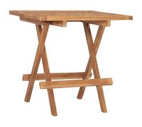 The Living Store Table de jardin pliante 50x50x50 cm teck massif