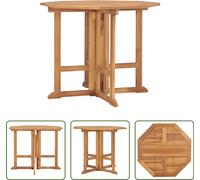 The Living Store Table de jardin pliante 90x90x75 cm en teck massif