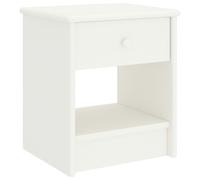 The Living Store Table de nuit blanche 35x30x40 cm pin massif