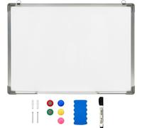 The Living Store Tableau blanc magnétique 90 x 60 cm acier