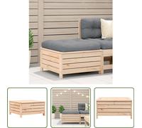 The Living Store Tabouret de jardin avec coussin Pin massif