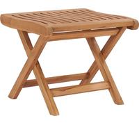The Living Store Tabouret de pied pliable 46,5×49×41,5 cm bois massif teck