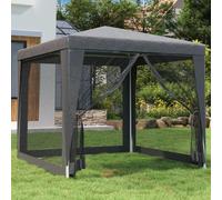 The Living Store Tente de réception avec 4 parois latérales en maille Anthracite 2,5x2,5 m HDPE