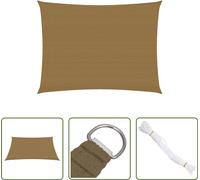 The Living Store Tente pare-soleil 160 g/m² Taupe 3,5 x 5 m HDPE