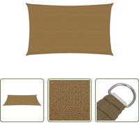 The Living Store Tente pare-soleil 160 g/m² Taupe 3 x 6 m HDPE