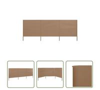 The Living Store Tissu brise-vent 3 pièces 400 x 80 cm Taupe
