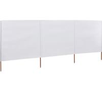 The Living Store Tissu pare-vent 3 pièces 400 x 120 cm Blanc