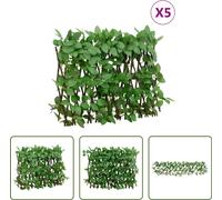 The Living Store Treillis avec lierre artificiel 5 pcs. Extensible 180x30 cm