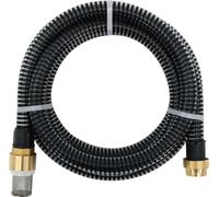 The Living Store Tuyau d'aspiration avec raccords en laiton Noir 1,1" 4 m PVC