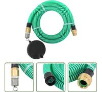 The Living Store Tuyau d'aspiration avec raccords en laiton Vert 1,1" 4 m PVC