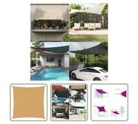 The Living Store – Voile d'ombrage 160 g/m², carré, couleur sable, 4 x 4 m, HDPE