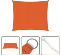 The Living Store Voile d'ombrage 160 g/m² Carré Orange 4x4 m HDPE