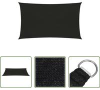 The Living Store Voile d'ombrage 160 g/m² noir 2,5x5 m HDPE