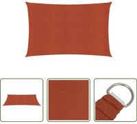 The Living Store Voile d'ombrage 160 g/m² rouge terre cuite 4x5 m HDPE