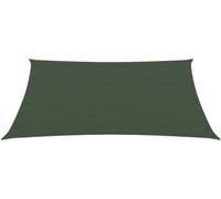 The Living Store Voile d'ombrage 160 g/m² vert foncé 3/4x3 m HDPE