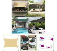 The Living Store – Voile d'ombrage couleur sable 6 x 4 m, 100 % polyester Oxford