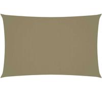 The Living Store Voile d'ombrage en tissu Oxford rectangulaire 2,5 x 5 m beige