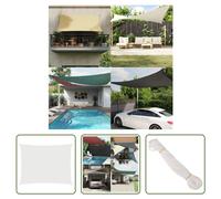 The Living Store Voile d'ombrage en tissu Oxford Rectangulaire 2x3,5 m Blanc