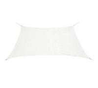 The Living Store Voile d'ombrage HDPE rectangulaire 4 x 6 m blanche