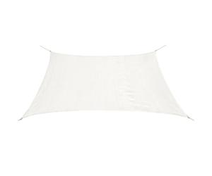 The Living Store Voile d'ombrage HDPE rectangulaire 4 x 6 m blanche