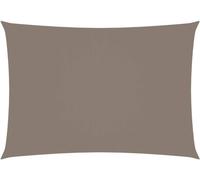 The Living Store Voile d'ombrage Oxford rectangulaire 4x5 m Taupe