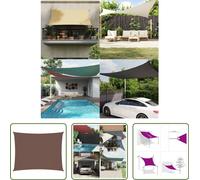 The Living Store Voile d'ombrage Oxford rectangulaire 4x6 m brun