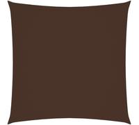 The Living Store Voile d'ombrage Oxford Tissu Carré 4x4 m Marron