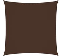 The Living Store Voile d'ombrage Oxford Tissu Carré 5x5 m Marron