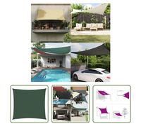 The Living Store Voile d'ombrage Oxford Tissu Carré 7x7 m Vert foncé