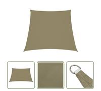 The Living Store Voile d'ombrage Oxford-Tissu Trapézoïdal 2/4x3 m Beige