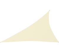 The Living Store Voile d'ombrage Oxford Tissu Triangulaire 4x5x6,4 m Crème