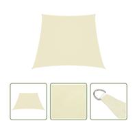 The Living Store Voile d'ombrage tissu Oxford trapézoïdal 2/4x3 m blanc crème