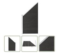 The Living Store Zaunelement WPC 95x(105-180) cm Grau