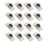 The Lord of the Tools 16pcs Roulettes auto-adhésives Rouleaux en Plastique 4.7x2.4x1.7mm pour Armoire Tiroir Boîte de Rangement Meubles Poulie Roulettes Beige