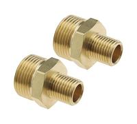The Lord of the Tools 2pcs Adaptateur de Nettoyeur Haute Pression M22x1,5 Filetage Mâle Vers G1/4 Pouces Bouchon de Mamelon Mâle Raccord en Laiton Réducteur Tuyau Raccord Adaptateur Connecteur