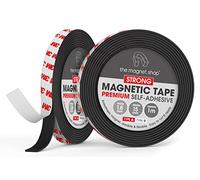 The Magnet Shop Paires de bandes magnétiques TMS B | Bandes magnétiques autocollantes longues pour portes, moustiquaires, moustiquaires et rideaux | Facile à coller (forte, 1m + 1m)