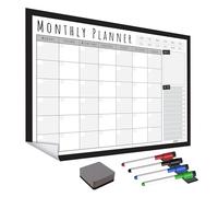 The Magnet Shop Planificateur mural mensuel WallTAC A3 avec marqueurs pour tableau blanc | Fabriqué au Royaume-Uni | Calendrier effaçable à sec facile à enlever avec adhésif réutilisable