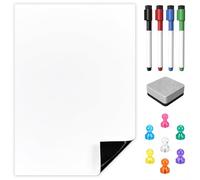 The Magnet Shop Tableau blanc magnétique pour réfrigérateur TMS A3 Grand tableau magnétique effaçable à sec flexible avec stylo effaçable à sec - pour notes ou mémos