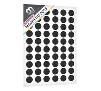 The Magnet Shop TMS 60 Points magnétiques adhésifs, Autocollants magnétiques Auto-adhésifs pour Les Arts et l'artisanat, sur Feuille Facile à décoller pour réfrigérateur [1,5 mm d'épaisseur]