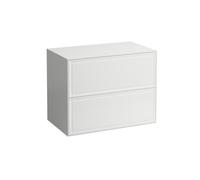 The new classic meuble sans découpe avec deux tiroirs blanc brillant 775x455x600 - LAUFEN H4060160856311