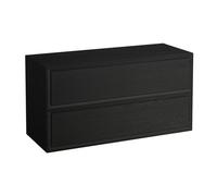 The new classic meuble sans découpe avec deux tiroirs chêne noirci 1175x455x600 - LAUFEN H4060260856281