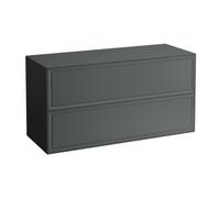 The new classic meuble sans découpe avec deux tiroirs gris traffic 1175x455x600 - LAUFEN H4060260856271
