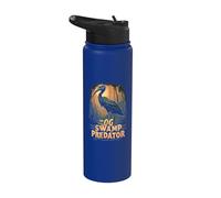 The OG Swamp Predator Black Crowned Night-Heron Stainless Steel Insulated Water Bottle
