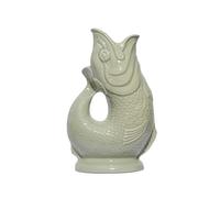 The Original Gluggle Jug - Vert sauge - Pichet à eau XL en forme de poisson 1,2 L - Pichet en céramique fait à la main qui gargouille - Design britannique emblématique depuis 1870 - Vase, carafe à
